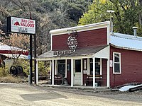 The slogan posted on a sign at a saloon in Jarbidge, Nevada