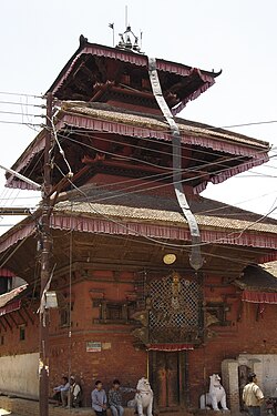 The Mahalakshmi–Mahabhairav Temple in Lubhu