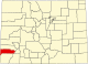 标示出多洛雷斯县位置的地图