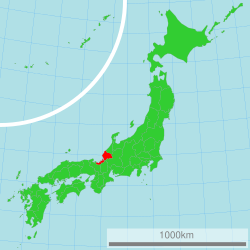 福井縣在日本的位置