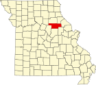 奧德雷恩縣在密蘇里州的位置