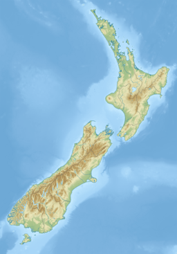 Location of lake in New Zealand.
