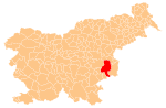 The location of the City Municipality of Krško