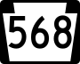 Pennsylvania Route 568 marker