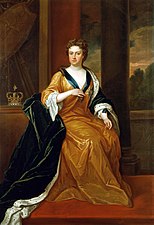 Queen Anne of Great Britain in orange gown (1736)
