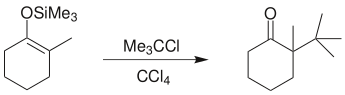 烯醇硅醚的烷基化。