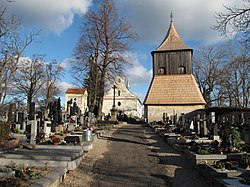 Church of the Virgin Mary and a bell tower