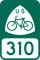 U.S. Bicycle Route 310 marker