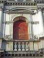 Detail of the central window in the facade