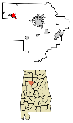 Location of Carbon Hill in Walker County, Alabama.