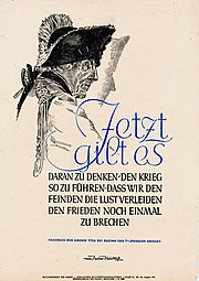 Nazi German poster with Frederick's face and quotation