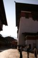 Courtyard and tower of Rinpung Dzong at Paro