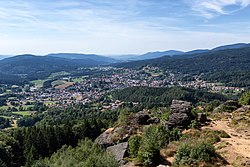 Bodenmais seen from the Silberberg mountain