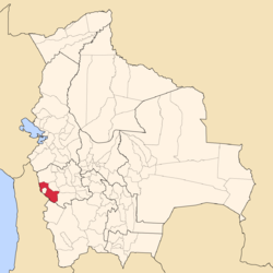 Location of Sabaya (Atahuallpa) Province in Bolivia