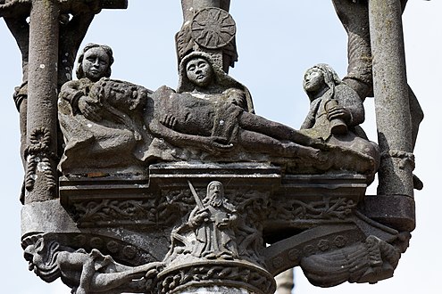 The pièta on the calvary at Lampaul-Guimiliau