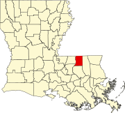 Map of Louisiana highlighting St. Helena Parish.svg