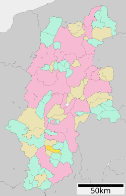 Location of Matsukawa in Nagano Prefecture