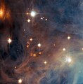 德梅兰星云（M43）的红外线影像图（部分）。