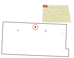 Location of Ambrose, North Dakota