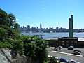 A view of the New York City Skyline from the Babbio Center at Stevens Institute of Technology.