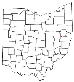 Location of Bowerston, Ohio