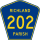 Parish Road 202 marker