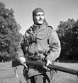 Sgt H A Marshall of the Sniper Section, Calgary Highlanders.