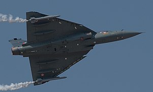 HAL Tejas uses armaments such as OFT's 23 mm GSh-23 Cannon and bombs