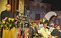 Former President Pranab Mukherjee giving a speech