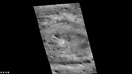 火星勘测轨道飞行器背景相机（CTX）拍摄的库诺夫斯基撞击坑