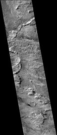 火星勘测轨道飞行器背景相机拍摄的斯里弗陨击坑。