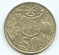 1966 Australian 50 cent coin (round)