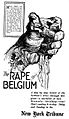 Image 34Cartoon of "The Rape of Belgium" showing giant hairy fist with Prussian eagle grasping maiden in flowing robes. (from History of Belgium)