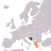 Location map for Bosnia and Herzegovina and Greece.