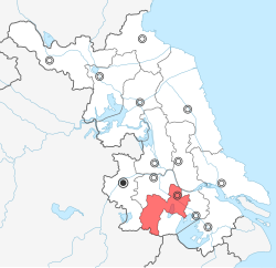 常州市在江蘇省的地理位置