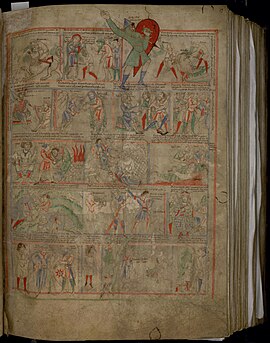 Harding Bible, t. 2, Psalms, cycle of David (Bibliothèque municipale de Dijon, ms. 14, f. 13r)