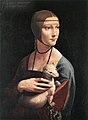 《抱銀鼠的女子》（Lady with an Ermine），1485年-1490年，收藏於波蘭克拉科恰爾托雷斯基博物館