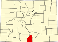 科罗拉多州科斯蒂亚县地图