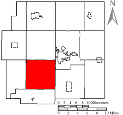 Location of Mifflin Township in Wyandot County