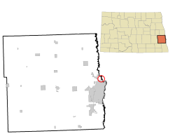 Location of North River, North Dakota