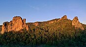 Nimbin Rocks, NSW. Close-up in the morning sun