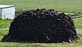A peat stack in Ness in the Isle of Lewis