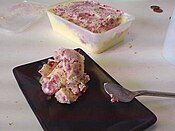 Raspberry ripple consists of raspberry syrup injected into vanilla ice cream.