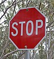 Stop sign in Australia