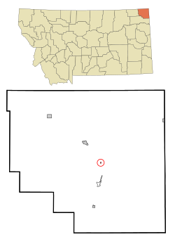 Location of Antelope, Montana