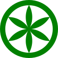 Green-on-white "Sun of the Alps" as used by the Lega Nord