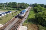 A Hiawatha Service train departs Sturtevant station in 2008