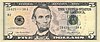 Lincoln's image on the $5 bill