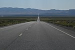 U.S. Route 50 stretching across the Nevada desert