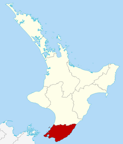 Greater Wellington within the North Island, New Zealand